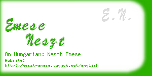 emese neszt business card